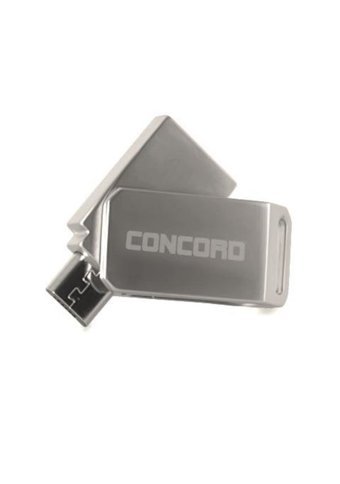 Concord C-OTG Mini Çift Taraflı USB 2.0 Usb Type-A Micro-A 32 GB Flash Bellek Gri