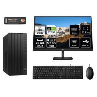 Hp Pro 290 G9 MA5EAD317 Harici GeForce GT 730 Intel Core i5 12500 20 GB Ram 512 GB SSD Tower FreeDos 21.5 inç Monitörlü Masaüstü Oyuncu Bilgisayarı