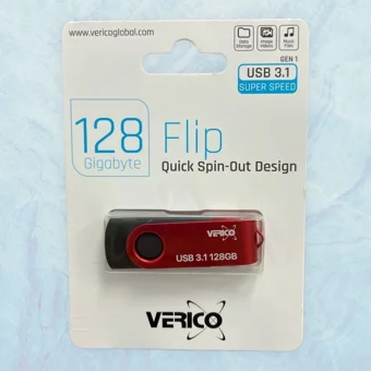 Verico Flip USB 3.1 Usb Type-A 128 GB Flash Bellek Siyah Kırmızı
