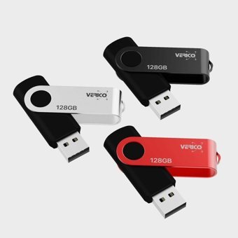 Verico Flip USB 3.1 Usb Type-A 128 GB Flash Bellek Siyah Kırmızı