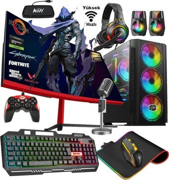 Zeiron PTX95 Harici GeForce GTX 1660 Super AMD Ryzen 5 3600 32 GB Ram 512 GB + 1 TB SSD Tower FreeDos 27 inç Monitörlü Masaüstü Oyuncu Bilgisayarı