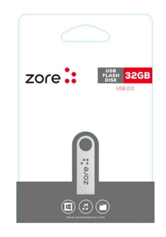Zore USB 2.0 Usb Type-A 32 GB Flash Bellek Gri