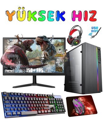 Biggamex Blood SK36 Harici Radeon RX 550 AMD Ryzen 5 5500 32 GB Ram 1 TB SSD Tower FreeDos 19 inç Monitörlü Masaüstü Oyuncu Bilgisayarı