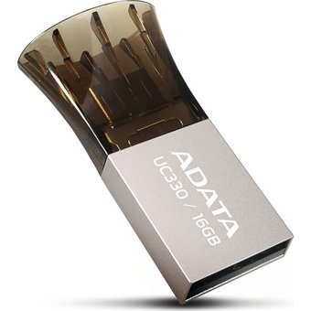 Adata UC330 Çift Taraflı USB 2.0 Usb Type-A Micro-A 16 GB Flash Bellek Siyah