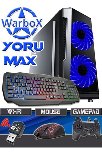 Warbox Yoru Mix Harici Radeon R7 240 AMD Ryzen 3 1200 16 GB Ram 512 GB SSD Tower FreeDos Masaüstü Oyuncu Bilgisayarı