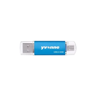 Yvonne Yt601-2 Çift Taraflı USB 2.0 Usb Type-A 128 GB Flash Bellek Siyah