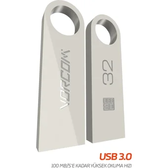 Vorcom USB 3.0 Usb Type-A 128 GB Flash Bellek Gümüş