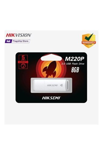 Hiksemi M220P Şifreli USB 2.0 Usb Type-A 8 GB Flash Bellek Beyaz