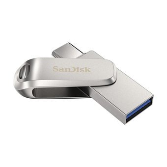Sandisk Ultra Dual Drive Luxe Sdddc4-128G-G46 Çift Taraflı USB 3.1 Usb Type-C 128 GB Flash Bellek Gümüş