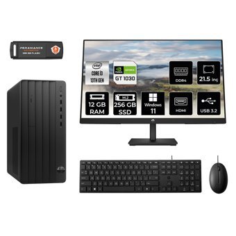 Hp Pro 290 G9 MX0ESD556 Harici GeForce GT 1030 Intel Core i3 13100 12 GB Ram 256 GB SSD Tower Windows 11 Pro 21.5 inç Monitörlü Masaüstü Oyuncu Bilgisayarı