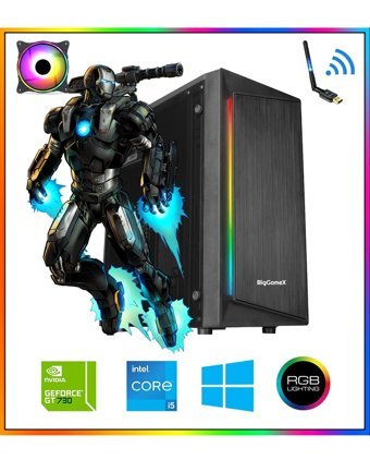 Biggamex CX08 Harici GeForce GT 730 Intel Core i5 4570 8 GB Ram 128 + 500 GB SSD Tower FreeDos Masaüstü Oyuncu Bilgisayarı