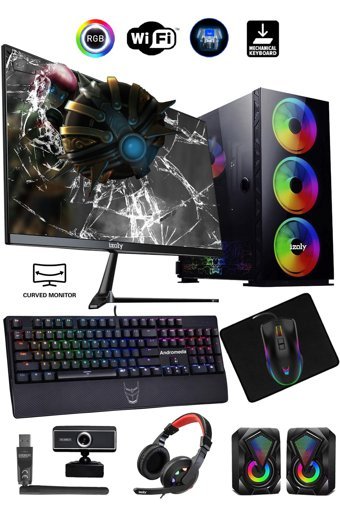 Izoly Beta X Harici GeForce RTX 2060 Super Intel Core i3 10100F 32 GB Ram 512 GB SSD Tower FreeDos 24 inç Monitörlü Masaüstü Oyuncu Bilgisayarı