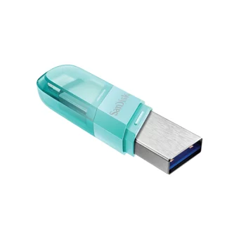 Sandisk IXpand Flip Sdıx90N-128G-Gn6Nj Çift Taraflı USB 3.1 Lightning - Type-A 128 GB Flash Bellek Gümüş