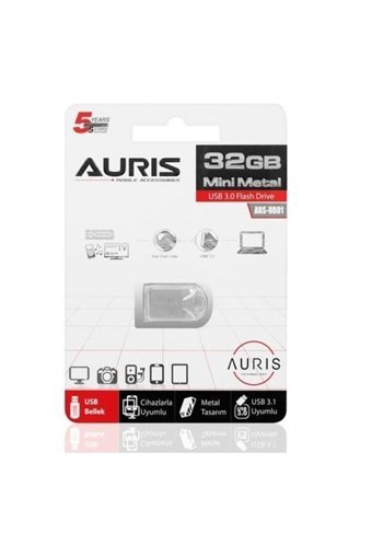 Auris TYC00291775557 Mini USB 3.0 Usb Type-A 32 GB Flash Bellek Gümüş