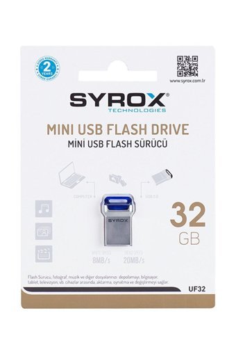 Syrox SYX-Uf32 Mini USB 3.0 Usb Type-A 32 GB Flash Bellek Gümüş