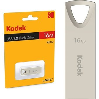 Kodak K802 Mini USB 2.0 Usb Type-A 16 GB Flash Bellek Gri