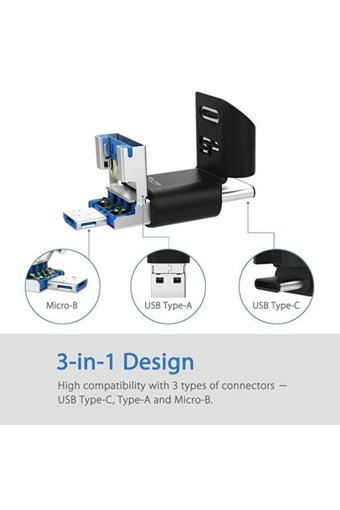 Silicon Power C50 Sp032Gbuc3C50V1K USB 2.0 Usb Type-C 32 GB Flash Bellek Siyah
