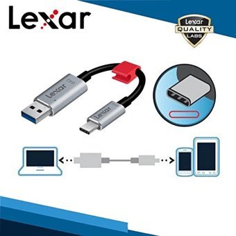 Lexar Jumpdrive C20C Şifreli Çift Taraflı USB 3.1 Lightning - Type-C 128 GB Flash Bellek Gri