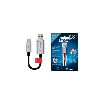 Lexar Jumpdrive C20C Şifreli Çift Taraflı USB 3.1 Lightning - Type-C 128 GB Flash Bellek Gri