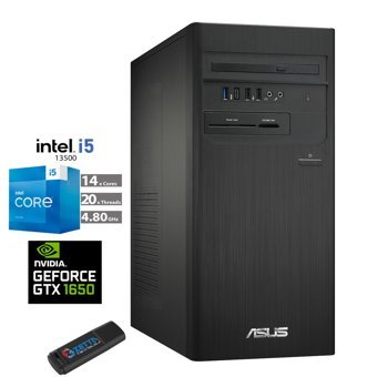 Asus Expertcenter C1S500TE-5135000020W21 Harici GeForce GTX 1650 Intel Core i5 13500 8 GB Ram 256 GB SSD Tower Windows 11 Home Masaüstü Oyuncu Bilgisayarı + Zetta Flash Bellek