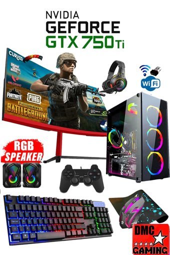 Dmc N33X Harici GeForce GTX 750 Tİ Intel Core i5 2400 16 GB Ram 500 GB HDD + 256 GB SSD Tower FreeDos 23.8 inç Monitörlü Masaüstü Oyuncu Bilgisayarı