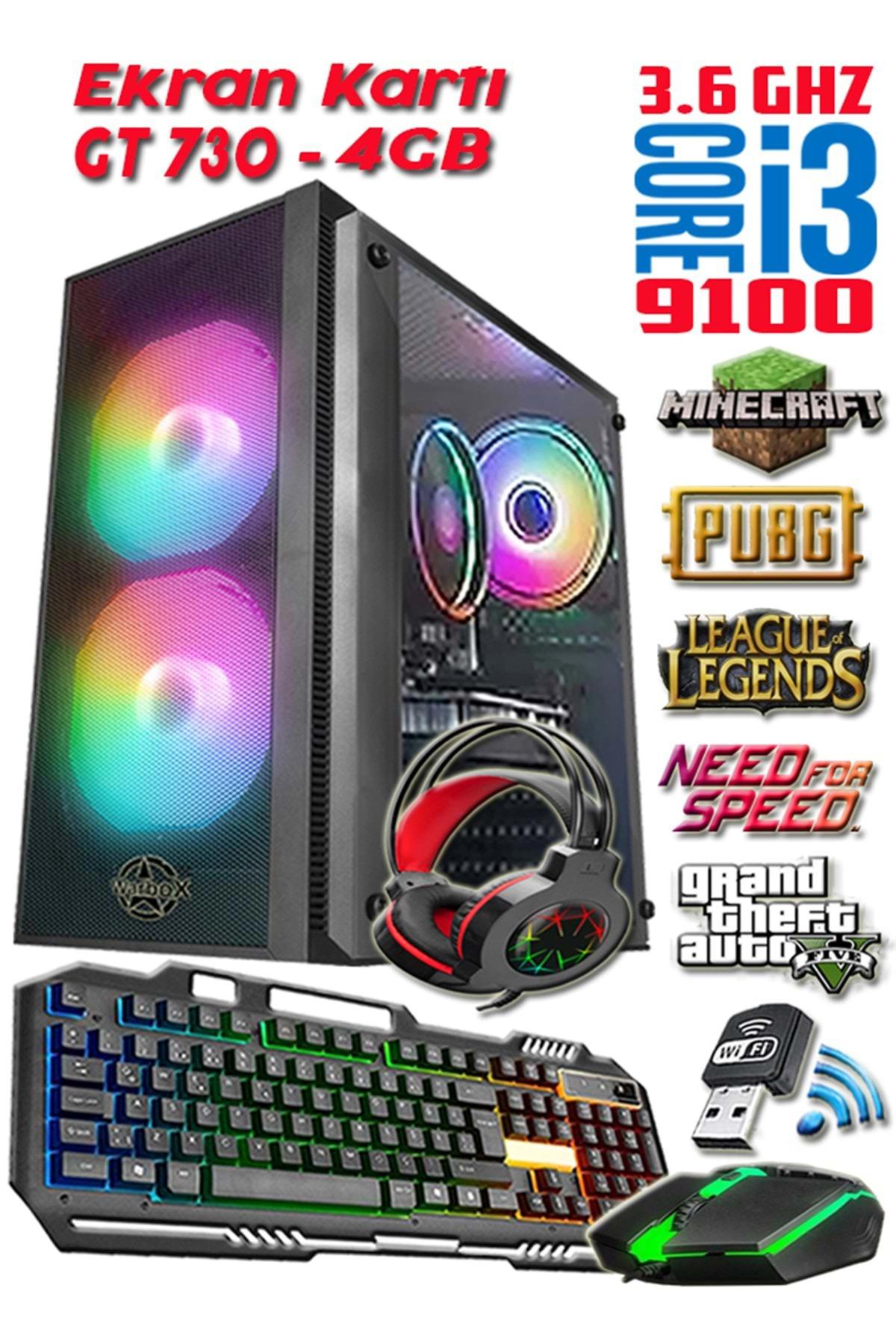 Leo Max Harici GeForce GT 730 Intel Core i3 9100 8 GB Ram 256 GB SSD Tower FreeDos Masaüstü Oyuncu Bilgisayarı