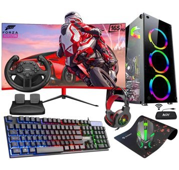 Zeiron DR22 Harici GeForce GTX 1050 Tİ Intel Core i5 3470 16 GB Ram 500 GB HDD + 256 GB SSD Tower FreeDos 23.8 inç Monitörlü Masaüstü Oyuncu Bilgisayarı