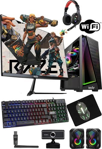 Izoly N12 Mega Harici GeForce GT 740 Intel Core i5 3470 16 GB Ram 1 TB HDD + 256 GB SSD Tower FreeDos 24 inç Monitörlü Masaüstü Oyuncu Bilgisayarı