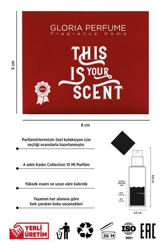 Gloria Perfume This Is Your Scent 4 Parça Mini Kadın Parfüm Seti EDP