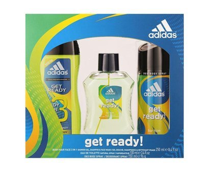 Adidas Get Ready 3 Parça Erkek Parfüm Deodorant Seti EDT 100 ml + Deodorant + Duş Jeli 250 ml