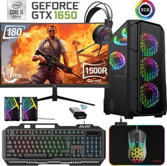 Xaser XSR463 Harici GeForce GTX 1650 Intel Core i5 10400F 16 GB Ram 512 GB SSD Tower FreeDos 24 inç Monitörlü Masaüstü Oyuncu Bilgisayarı