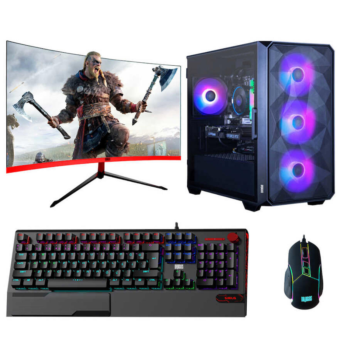 Turbox TX4180 Harici Radeon RX 580 Intel Core i5 11400F 16 GB Ram DDR4 512 GB SSD Tower FreeDos Masaüstü Oyuncu Bilgisayarı