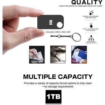 Xiaomi Mini USB 3.0 Usb Type-A 1 TB Flash Bellek Siyah