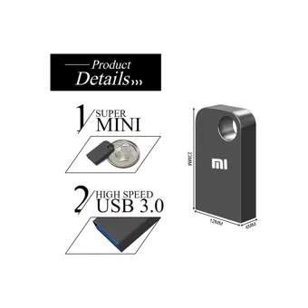 Xiaomi Mini USB 3.0 Usb Type-A 1 TB Flash Bellek Siyah