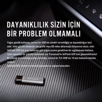 Transcend TS256GJF920 USB 3.2 Usb Type-A 256 GB Flash Bellek Siyah