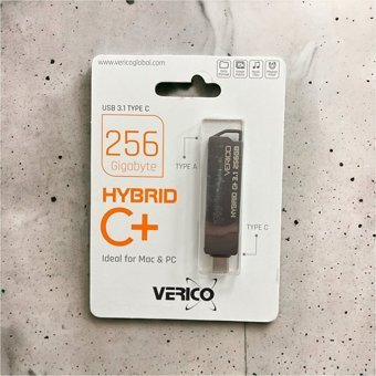 Verico Hybrid C+ USB 3.1 Usb Type-C 256 GB Flash Bellek Siyah