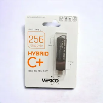 Verico Hybrid C+ USB 3.1 Usb Type-C 256 GB Flash Bellek Siyah