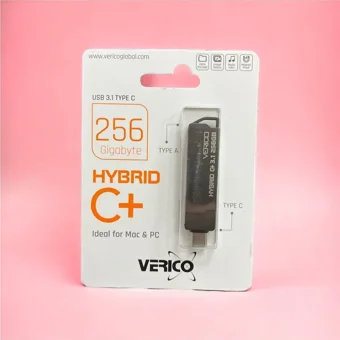 Verico Hybrid C+ USB 3.1 Usb Type-C 256 GB Flash Bellek Siyah
