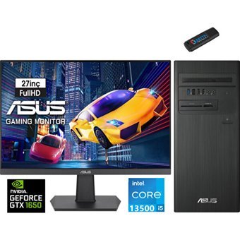 Asus Expertcenter J1S500TE-5135000020W29 Harici GeForce GTX 1650 Intel Core i5 13500 16 GB Ram 2 TB SSD Tower Windows 11 Home 27 inç Monitörlü Masaüstü Oyuncu Bilgisayarı + Zetta USB Flash Bellek