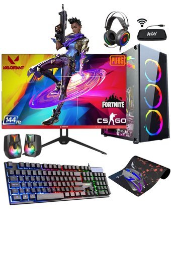 Zeiron Apache X5 Harici GeForce GT 730 Intel Core i5 3470 8 GB Ram 320 GB HDD + 128 GB SSD Tower FreeDos 24 inç Monitörlü Masaüstü Oyuncu Bilgisayarı