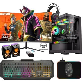 Xaser XSR869 Harici Radeon RX 580 Intel Core i7 4770 16 GB Ram 512 GB SSD Tower FreeDos 23.8 inç Monitörlü Masaüstü Oyuncu Bilgisayarı