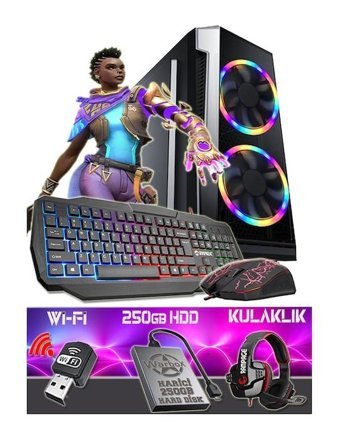 Warbox Astra Max Harici Radeon R7 240 Intel Core i5 3470 16 GB Ram 250 GB HDD + 256 GB SSD Tower FreeDos Masaüstü Oyuncu Bilgisayarı
