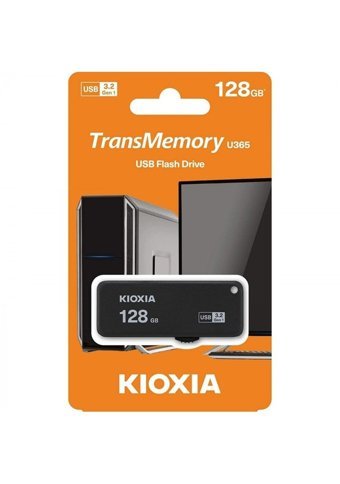 Kioxia Transmemory U365 Lu365K0128Gg4 USB 3.2 Usb Type-A 128 GB Flash Bellek Siyah