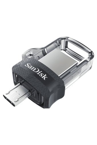 Sandisk Ultra Androıd Dual Drıve Sddd3-256G-G46 Mini Çift Taraflı USB 3.0 Micro Usb 256 GB Flash Bellek Gri