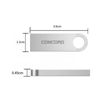 Concord Ultra Flair Concord Mini USB 3.0 Usb Type-A 128 GB Flash Bellek Gümüş