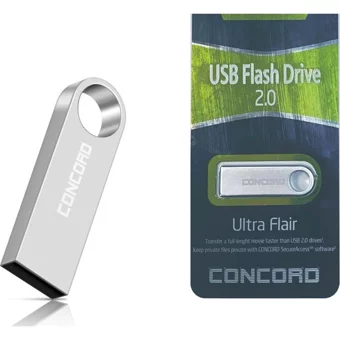 Concord Ultra Flair Concord Mini USB 3.0 Usb Type-A 128 GB Flash Bellek Gümüş