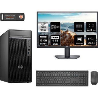 Dell Optiplex 7010MT N010O7010MTUMNT1310 Harici Radeon RX 550 Intel Core i5 13500 12 GB Ram 4 TB SSD Tower FreeDos 23.8 inç Monitörlü Masaüstü Oyuncu Bilgisayarı + PER4 BELLEK