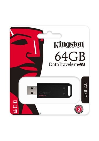 Kingston Data Traveler 20 Dt20 USB 2.0 Usb Type-A 64 GB Flash Bellek Siyah