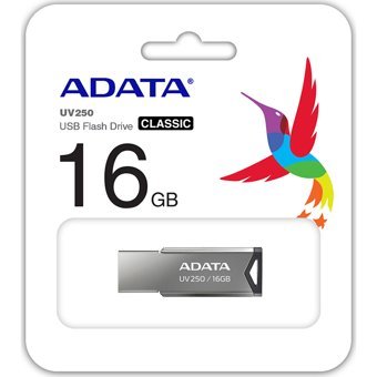 Adata UV250 USB 2.0 Usb Type-A 16 GB Flash Bellek Gümüş