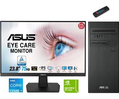 Asus Expertcenter E1S500TE-5135000020W60 Harici GeForce GT 1030 Intel Core i5 13500 64 GB Ram 4 TB SSD Tower Windows 11 Pro 23.8 inç Monitörlü Masaüstü Oyuncu Bilgisayarı + Zetta USB Flash Bellek